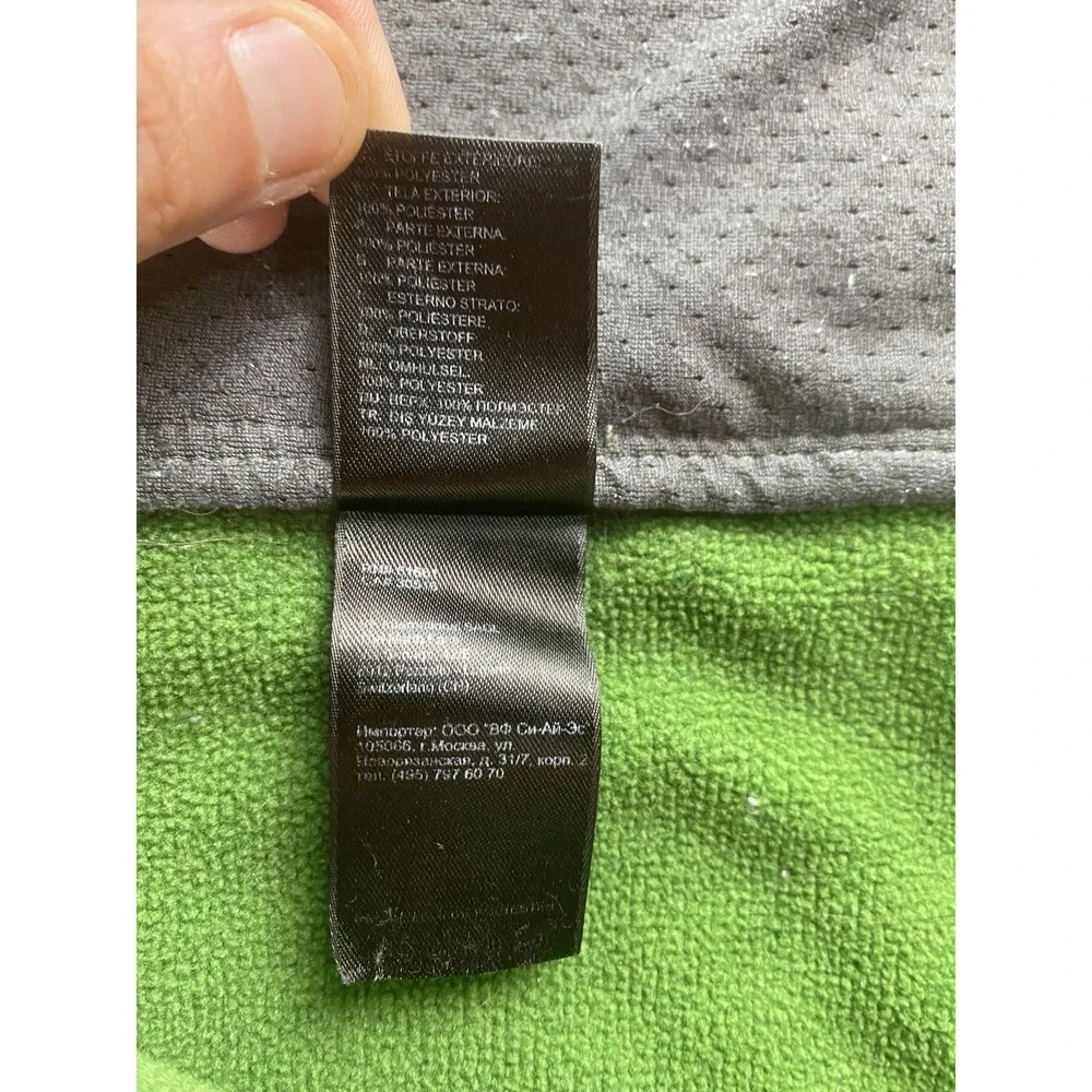 The North Face Fleece Jacket Men Small Green Black Colorblock Full Zip T325/T725